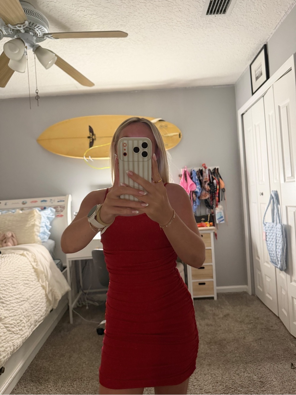 Lucy in the Sky Sparkling Red Mini Dress